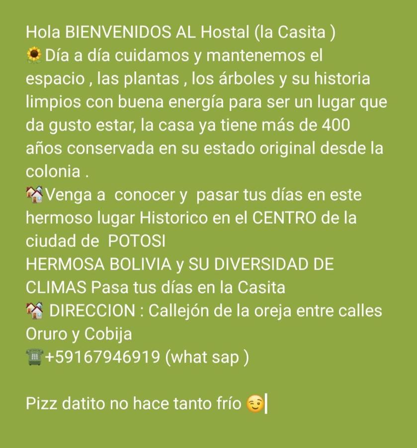 فندق Casa De Huespedes Maria Victoria Potosí المظهر الخارجي الصورة
